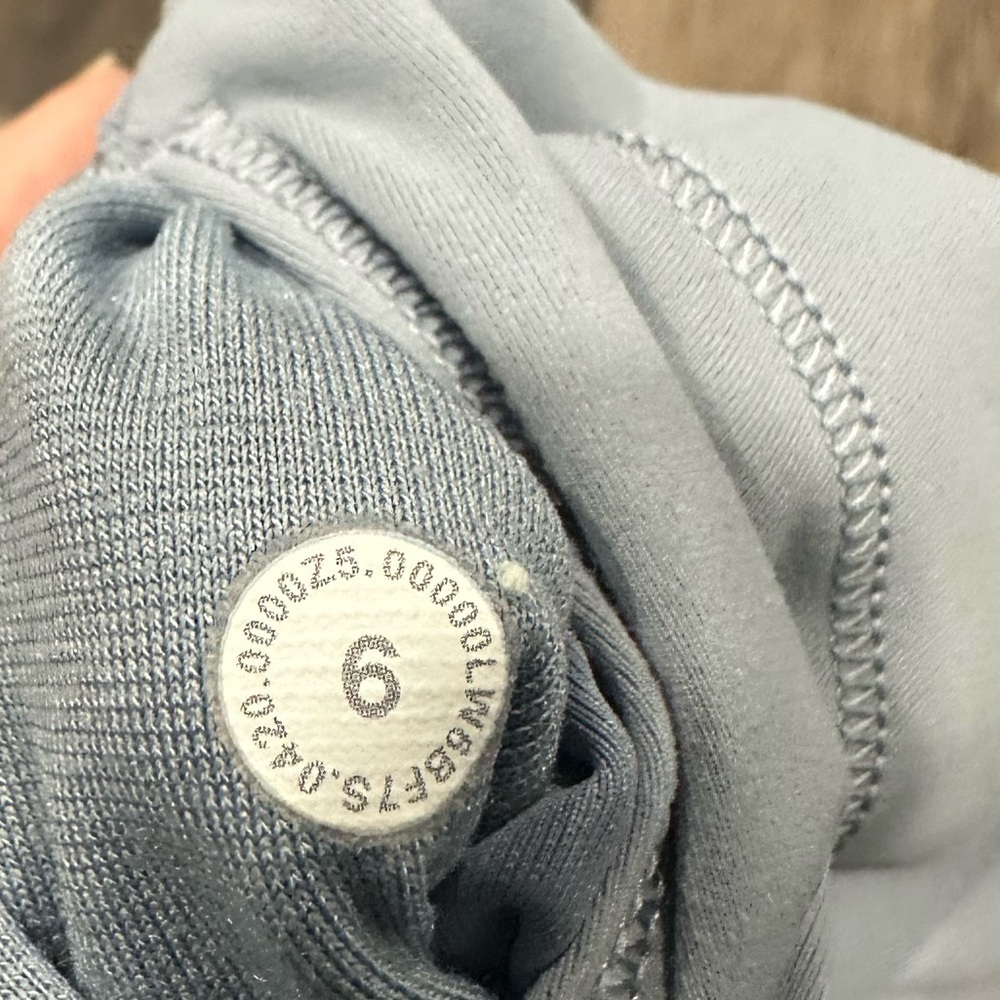 Lululemon Wunder Under Crop Leggings High Rise 21" Silver Blue Luxtreme Women 6 - Picture 5 of 5